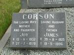 CORSON James 1925-1996 & Joy 1932-1979
