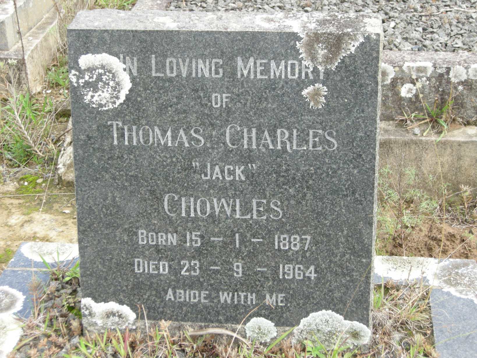 CHOWLES Thomas Charles 1887-1964