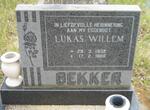 BEKKER Lukas Willem 1932-1988