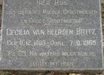 BRITZ Cecilia van Heerden 1889-1965