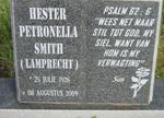 SMITH Hester Petronella nee LAMPRECHT 1926-2009