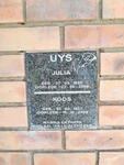 UYS Koos 1927-2009 & Julia 1925-2009