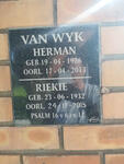 WYK Herman, van 1926-2013 & Riekie 1932-2015