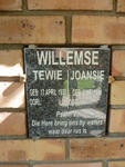 WILLEMSE Tewie 1930- & Joansie 1934-