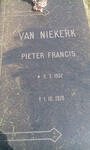 NIEKERK Pieter Francis, van 1932-1978