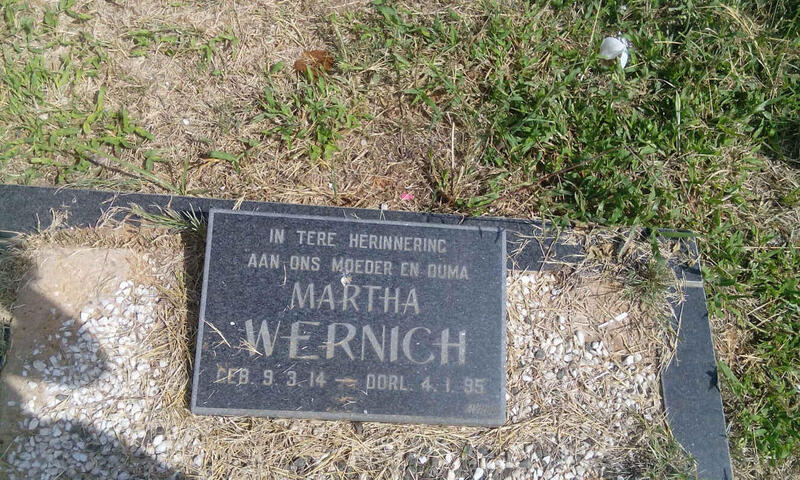 WERNICH Martha 1914-1995