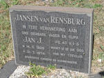 RENSBURG Jan J., Jansen van 1909-1974