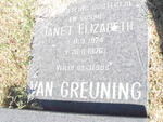 GREUNING Janet Elizabeth, van 1974-1976