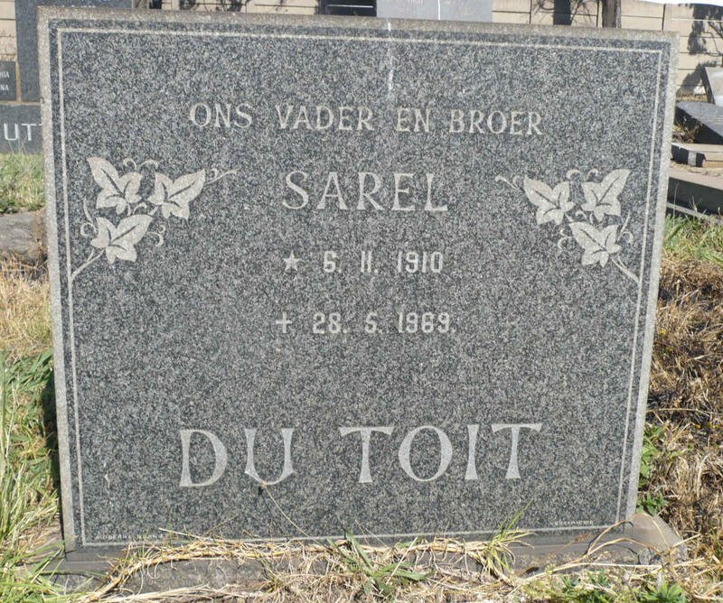 TOIT Sarel, du 1910-1969