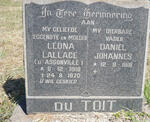TOIT Daniel Johannes, du 1918- & Leona Lallage D'ASSONVILLE 1919-1970