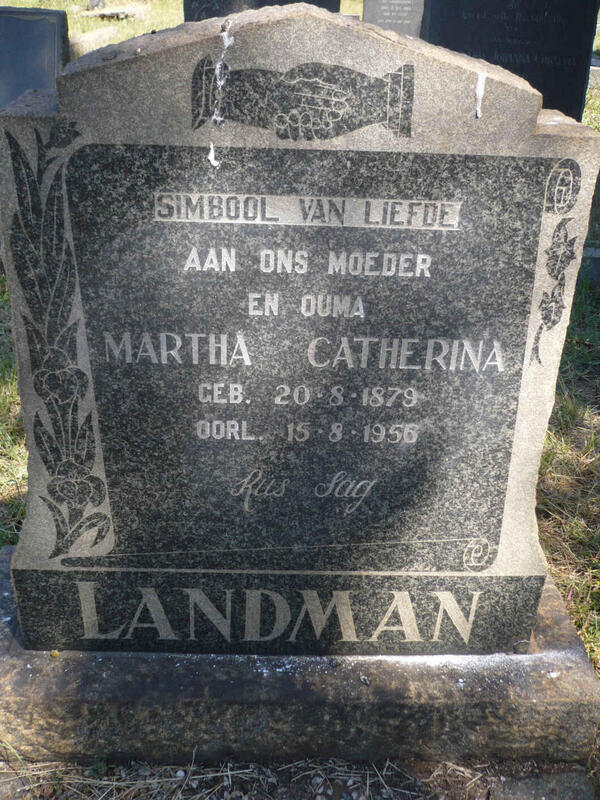 LANDMAN Martha Catherina 1879-1956