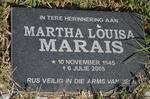 MARAIS Martha Louisa 1945-2005