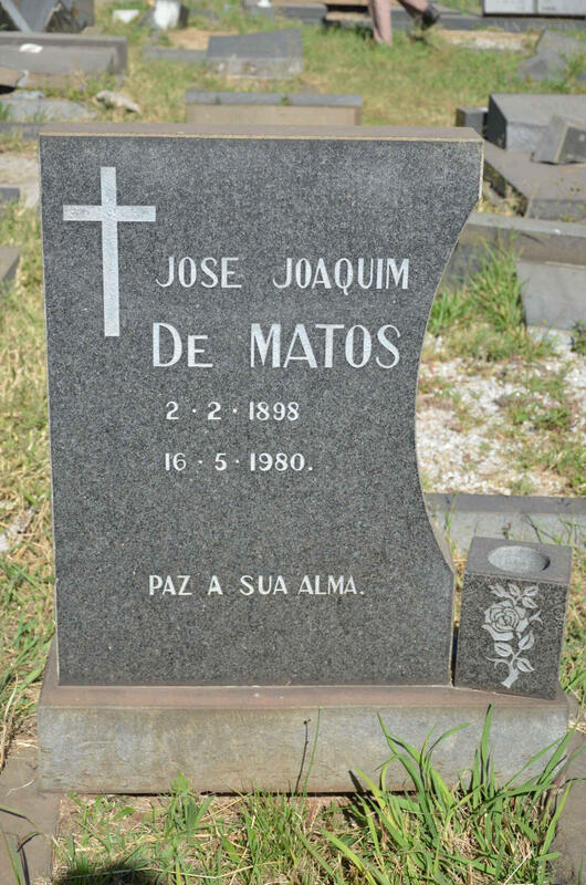MATOS Jose Joaquim, de 1898-1980
