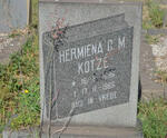 KOTZÉ Hermiena C.M. 1886-1966