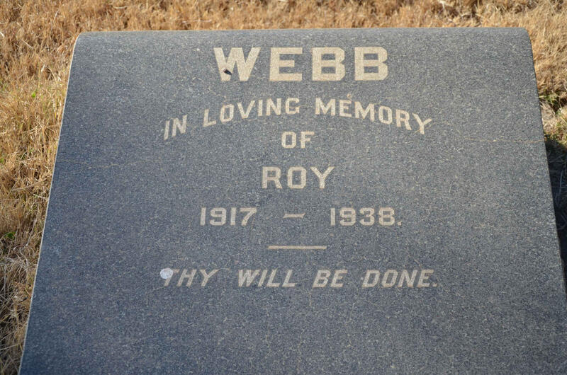 WEBB Roy 1917-1938