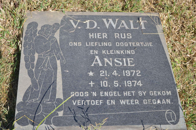 WALT Ansie, v.d. 1972-1974
