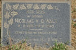 WALT Nicolaas, v.d. 1885-1949