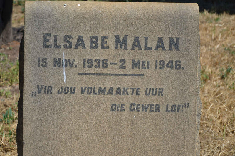 MALAN Elsabe 1936-1946