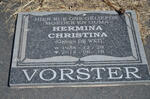 VORSTER Hermina Christina nee DE WET 1934-2014