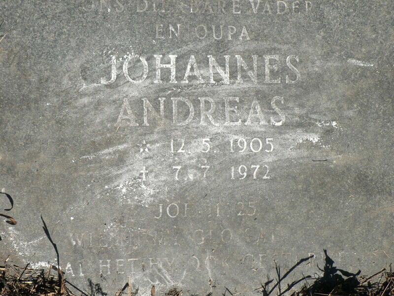 ? Johannes Andreas 1905-1972