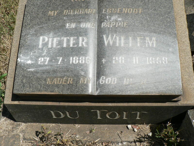 TOIT Pieter Willem, du 1886-1959