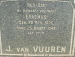 VUUREN Erasmus, J. van 1876-1948