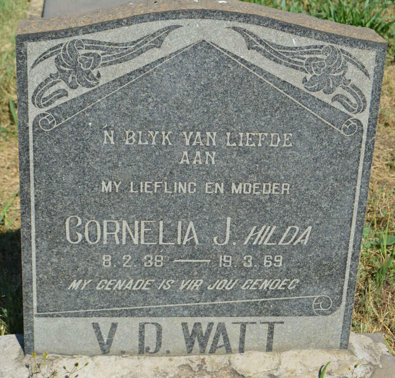 WATT Cornelia J., v.d. 1938-1969
