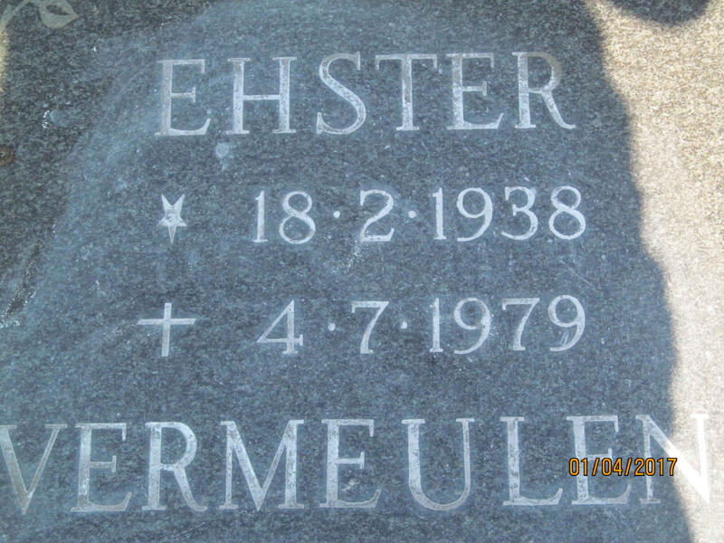 VERMEULEN Ehster 1938-1979