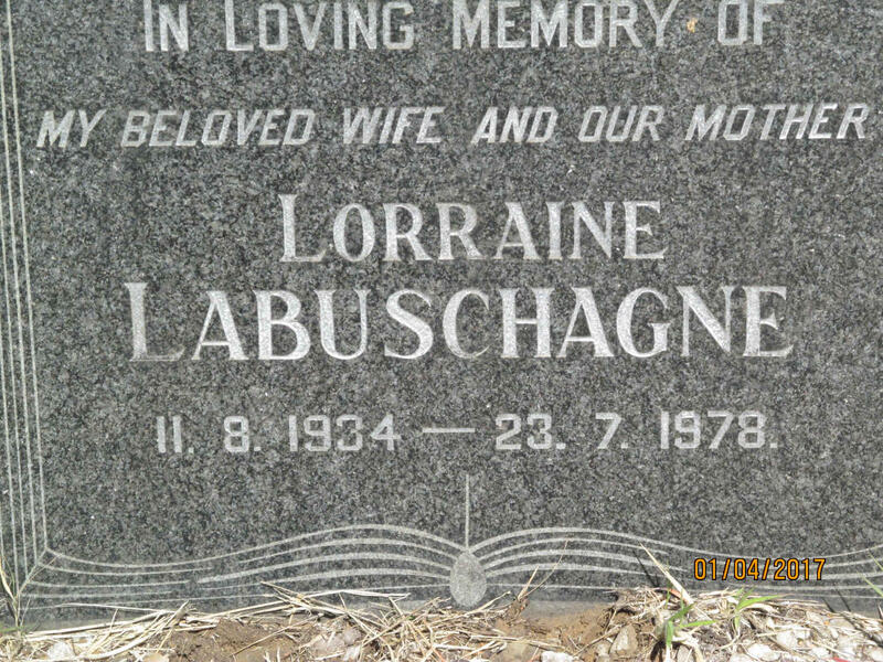 LABUSCHAGNE Lorraine 1934-1978