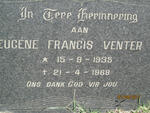 VENTER Eugene Francis 1935-1968