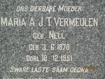 VERMEULEN Maria A.J.T. nee NELL 1876-1951
