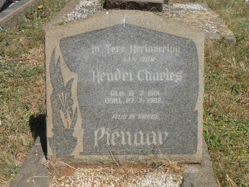 PIENAAR Hendri Charles 1901-1962