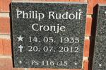 CRONJE Philip Rudolf 1935-2012