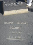 BOSHOFF Theunis Johannes 1941-1981