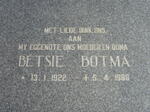 BOTMA Betsie 1922-1988