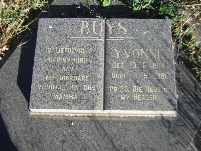 BUYS Yvonne 1951-1981