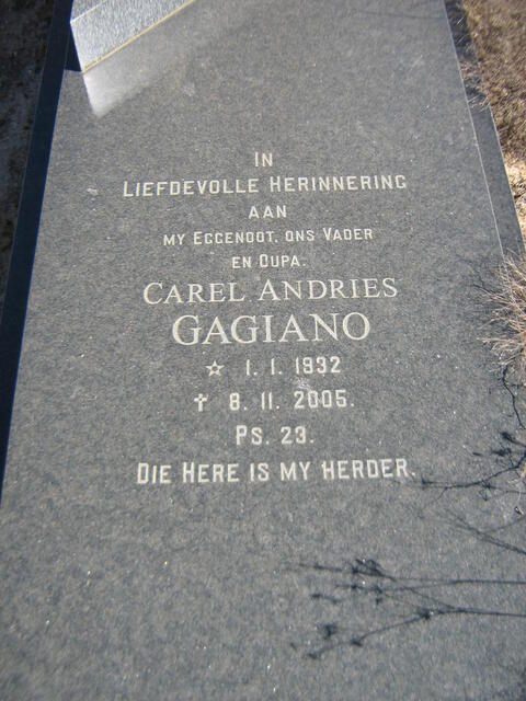 GAGIANO Carel Andries 1932-2005