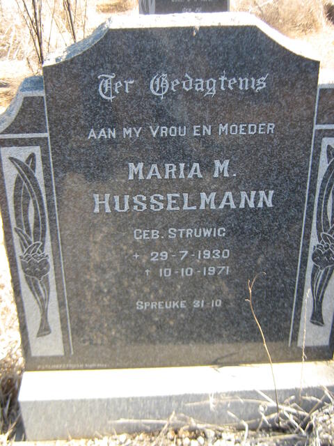 HUSSELMANN Maria M. nee STRUWIG 1930-1971