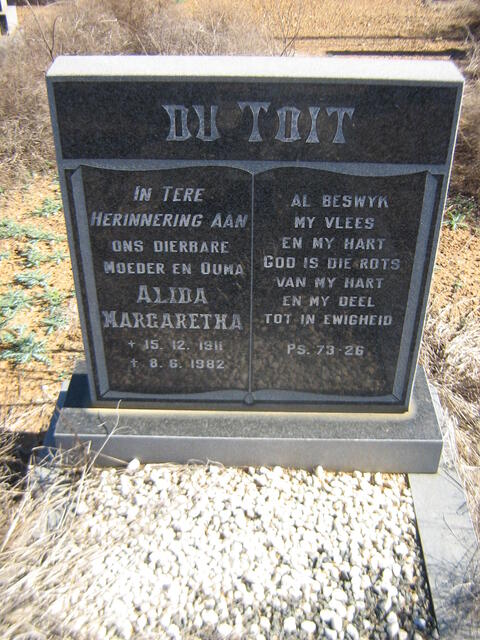 TOIT Alida Margaretha, du 1911-1982