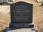 GREYLING Gert Willem 1918-1987 & Susanna Catharina 1924-1986