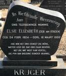 KRUGER Elsie Elizabeth nee VAN STADEN 1924-1966