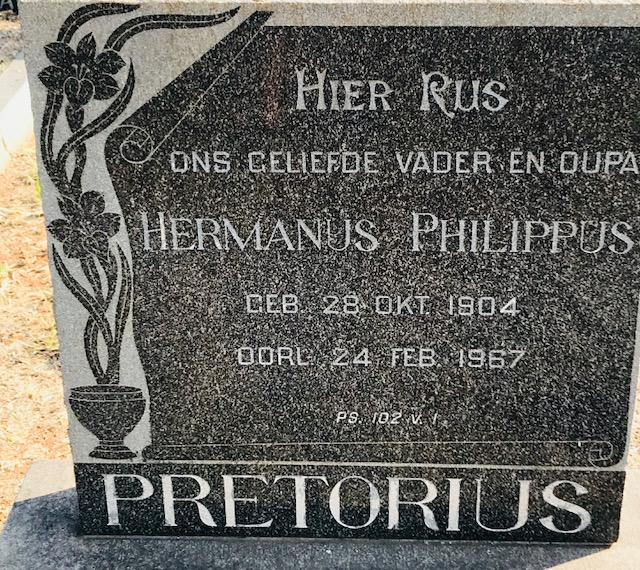 PRETORIUS Hermanus Philippus 1904-1967