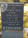 REDGARD Elsie A.H.C. 1959-1977