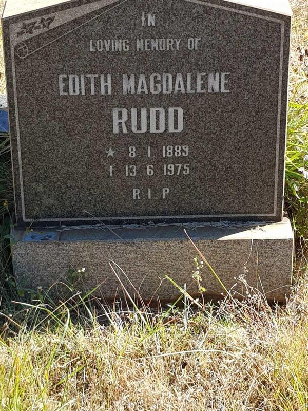 RUDD Edith Magdalene 1889-1975