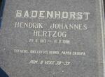 BADENHORST Hendrik Johannes Hertzog 1913-1992