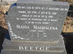 BEETGE Maria Magdalena nee JANSEN 1913-1996