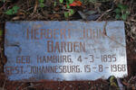 BARDEN Herbert John 1895-1968