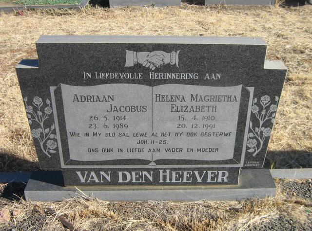 HEEVER Adriaan Jacobus, van den 1914-1989 & Helena Magrietha Elizabeth 1910-1991