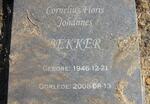 BEKKER Cornelius Floris Johannes 1946-2008 Jacoba Aletha Wilhelmina STEYN 1949-