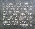 3. Memorial Zulu War 1879